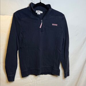 Vineyard Vines Dark Blue Pullover with Pink Accent